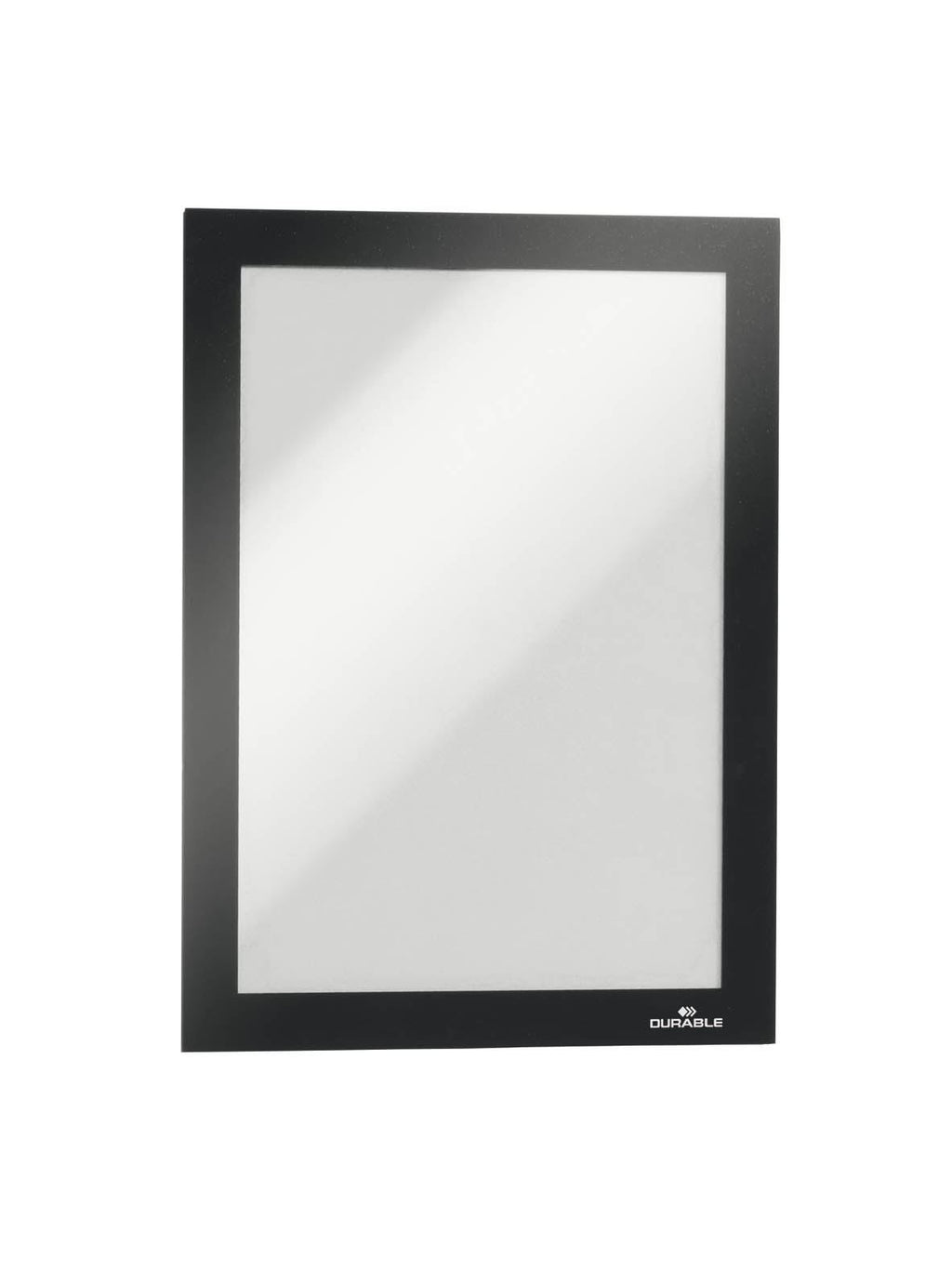 Durable DURAFRAME Self-Adhesive Magnetic Sign Picture Document Holder Frame | A5 Black