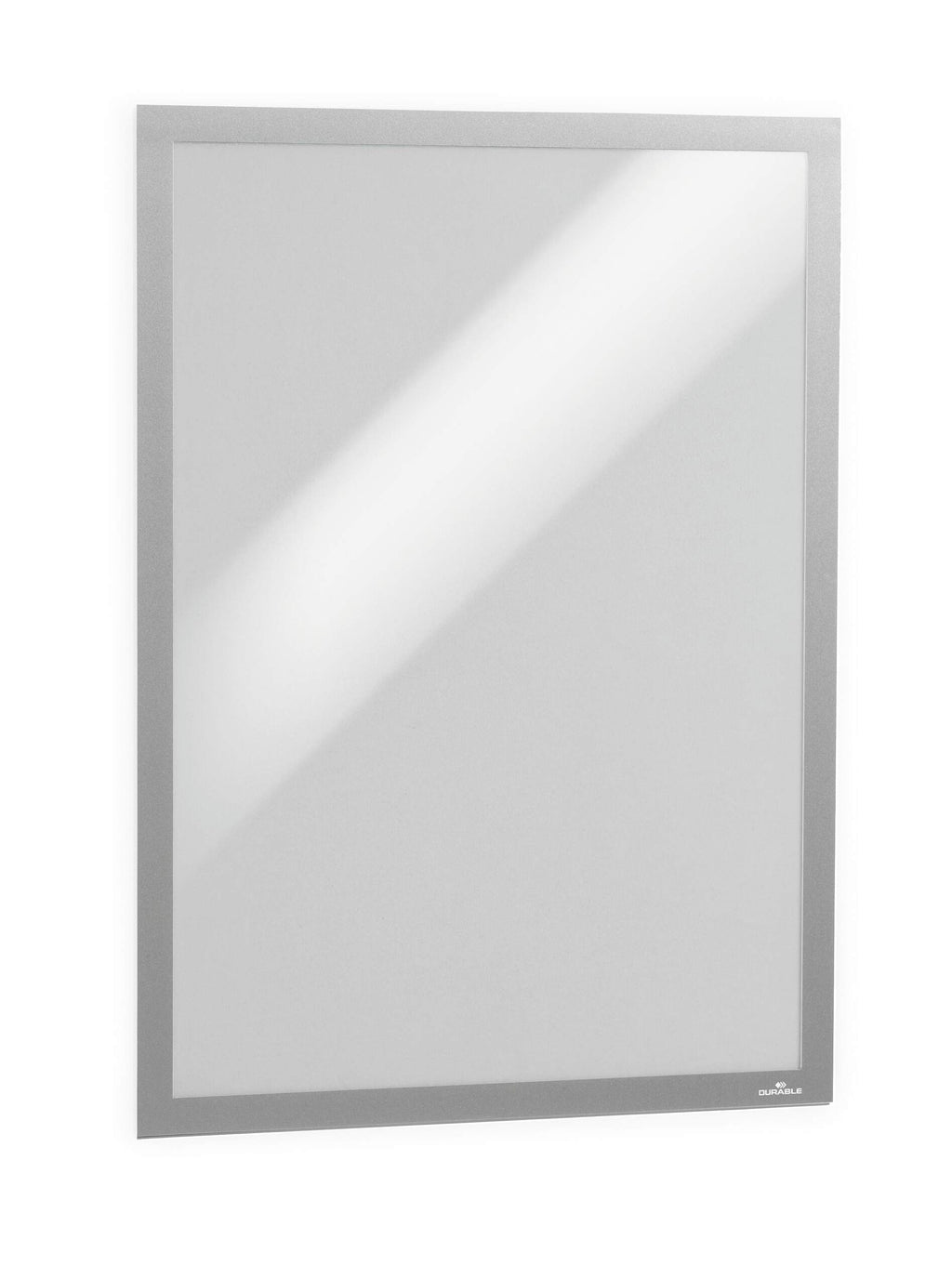 Durable DURAFRAME Self-Adhesive Wall Poster Window Sign Holder Frame UV | Magnetic Cover | A2 Silver