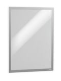 Durable DURAFRAME Self-Adhesive Wall Poster Window Sign Holder Frame UV | Magnetic Cover | A2 Silver