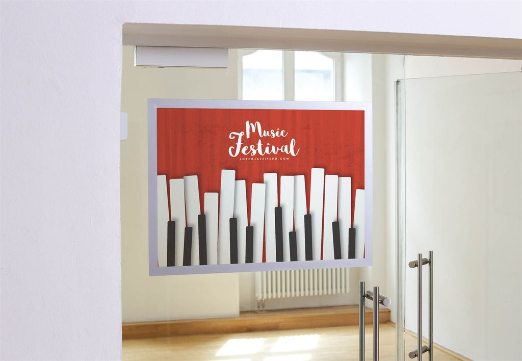 Durable DURAFRAME Self-Adhesive Wall Poster Window Sign Holder Frame UV | Magnetic Cover | A2 Silver