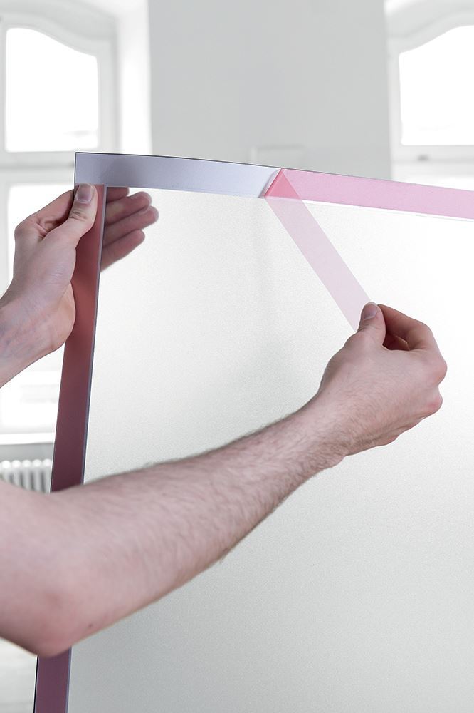 Durable DURAFRAME Self-Adhesive Wall Poster Window Sign Holder Frame UV | Magnetic Cover | A1 Silver