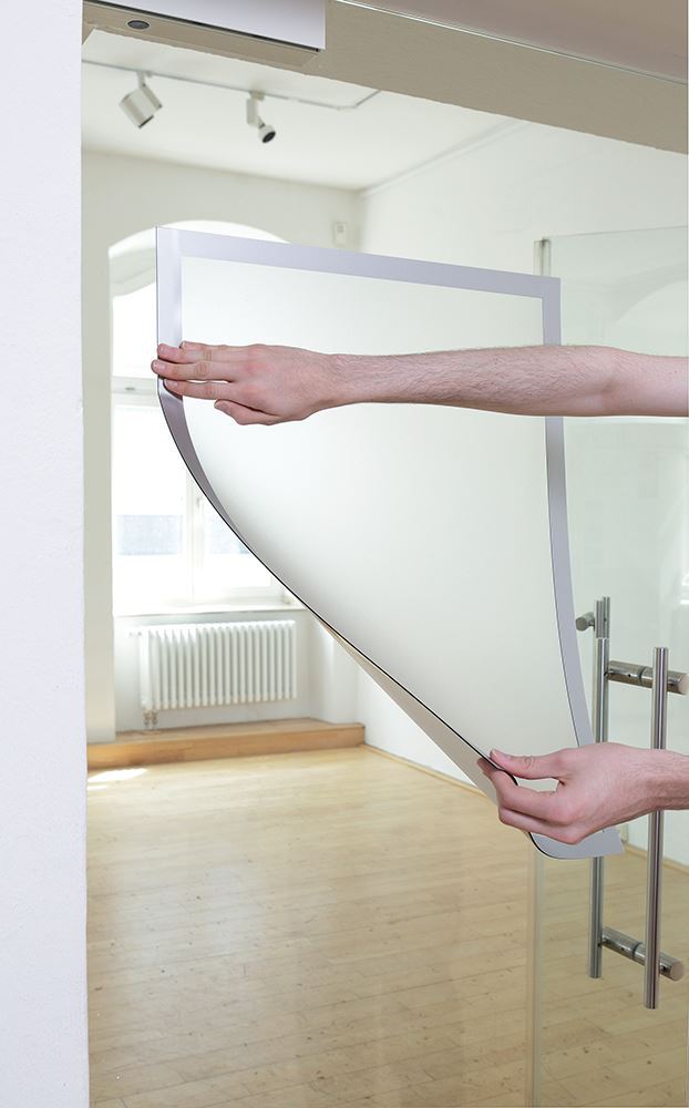 Durable DURAFRAME Self-Adhesive Wall Poster Window Sign Holder Frame UV | Magnetic Cover | A1 Silver
