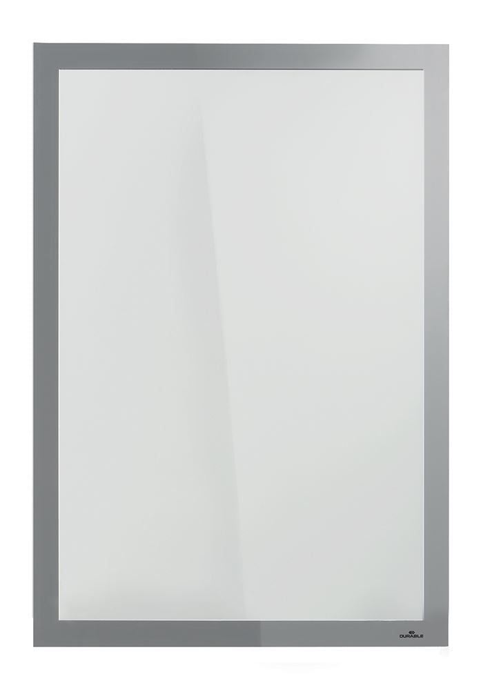 Durable DURAFRAME SUN Static Cling Window Poster Frame A2 | Magnetic Sign Holder | Silver