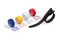 Durable Grip Tie Self-Grip Cable Ties | Reusable Hook and Loop Wire Organiser Straps | 5 Pack | Assorted Colours