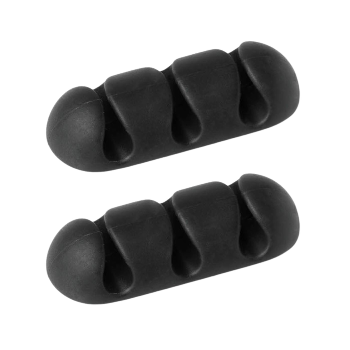 Durable Cable Clips Holder For 3 Wires | Pack of 2 | Black 3M Self-Adhesive USB Charger Management Sticky Tidy for 3 Cables