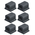 Durable PRO Cable Clips Holder For 1 Large Power Wire | Pack of 6 | Black 3M Self-Adhesive Charger Cord Management Sticky Tidy for 1 Cable