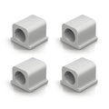 Durable PRO Cable Clips Holder For 2 Large Power Wires | Pack of 4 | Grey 3M Self-Adhesive Charger Cord Management Sticky Tidy for 2 Cables