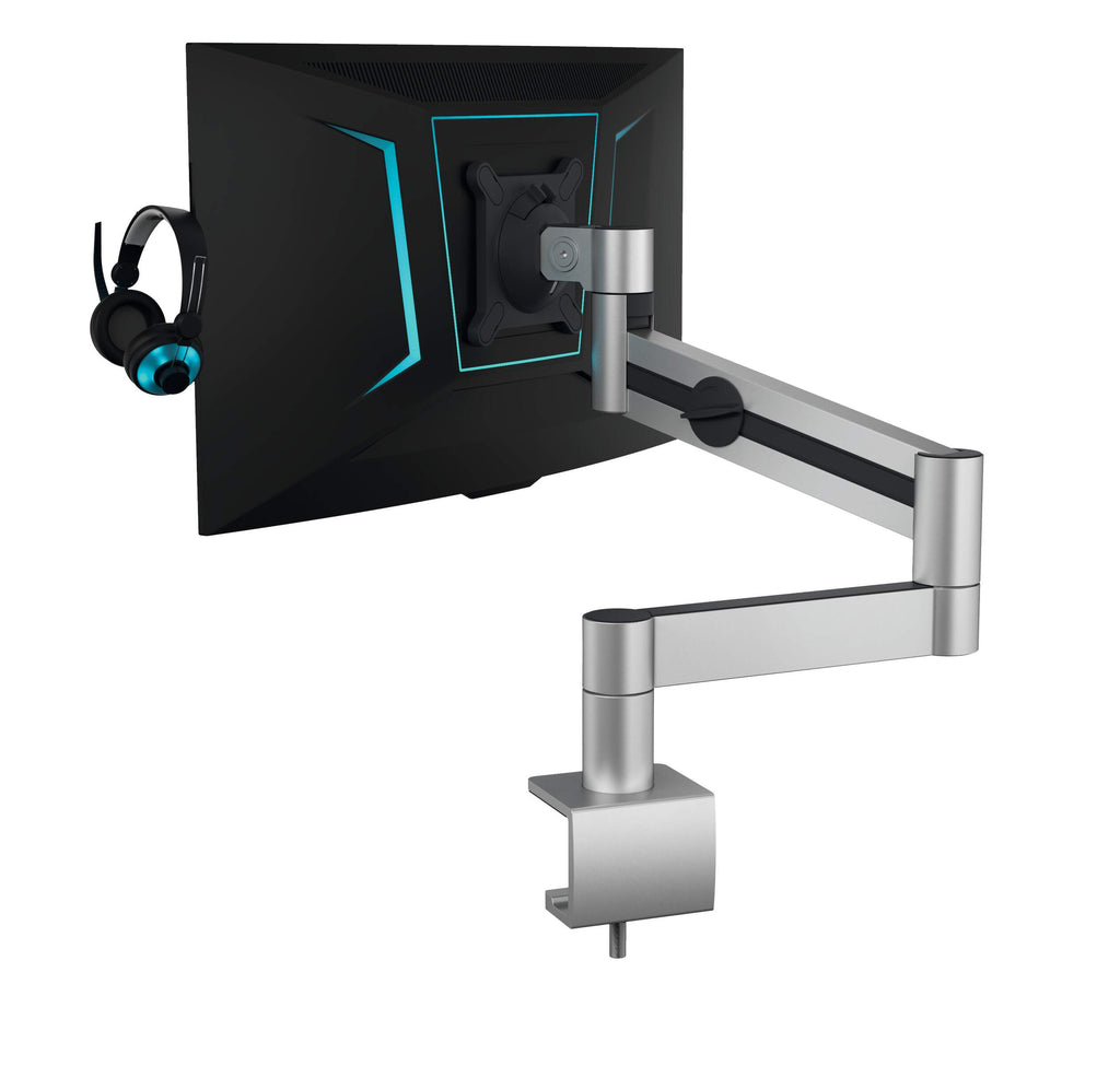 Durable Monitor Mount PRO Arm for 1 Screen | Desk Clamp | Heavy Duty VESA 21-27"
