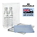 Durable Touch Screen Cleaning All-in-one Kit | 2 Streak-Free Sprays + Microfibre Cloth + 6 SUPERCLEAN Wipes + Case | Perfect for Camera Lens, Mobile Phone, Tablet Screens, Laptop Screens