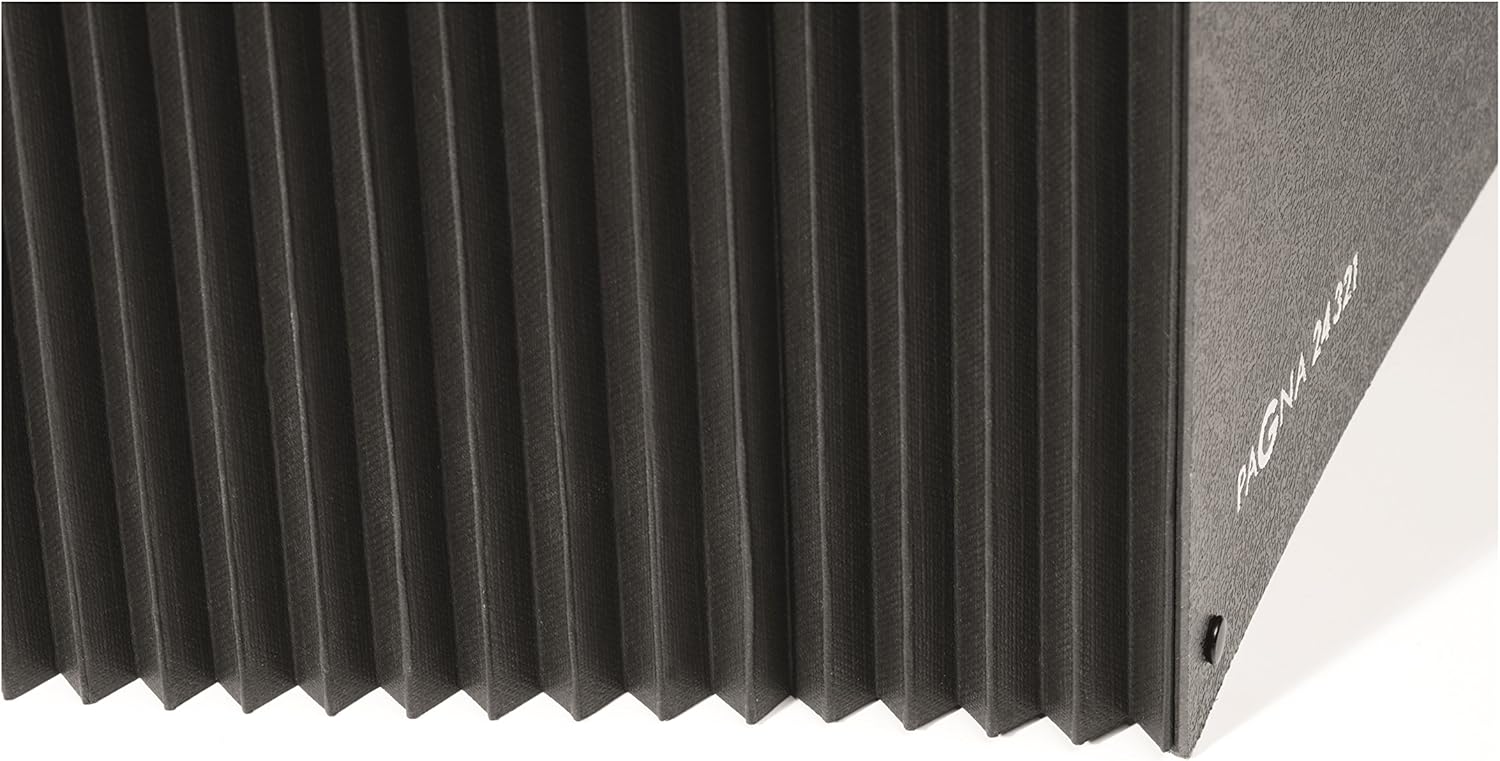 Pagna A4 Expanding Organiser File with Pressboard Pages | 1-31 Divider Tabs | Black
